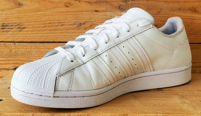 Adidas Superstar Low Leather Trainers UK9/US9.5/EU43 EG4960 Triple White
