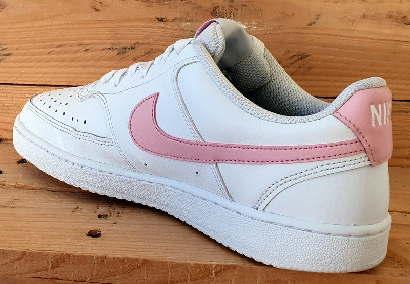 Nike Court Vision Low Leather Trainers UK7/US9.5/EU41 CD5434-110 White/Pink