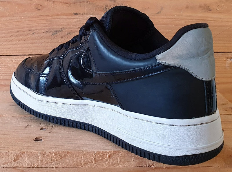 Nike Air Force 1 07 Low Leather Trainers UK6/US8.5/EU40 AH6827-001 Black/Silver