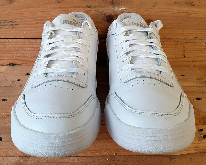 Puma Caracal Low Leather Trainers UK10/US11/EU44.5 369863-02 Triple White