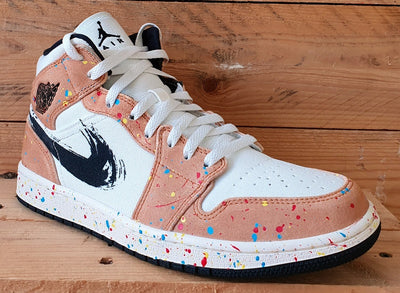 Nike Air Jordan 1 Mid SE Trainers UK8.5/US9.5/EU43 DA8005-100 Paint Splatter