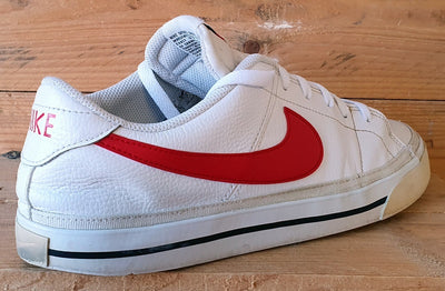 Nike Court Legacy Low Leather Trainers UK9/US10/EU44 CU4150-105 White/Red