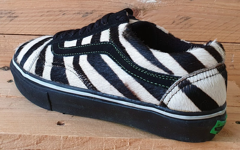 Vans Old Skool Low Zebra Fur Trainers TB4R Black/White/Green UK7/US8/EU40