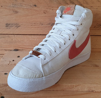 Nike Blazer 77 Catechu Mid Canvas Trainers UK7/US9.5/EU41 DC9265-101 White/Pink