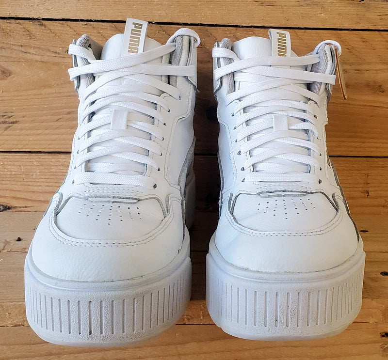 Puma Karmen Rebelle Mid Leather Trainers UK5.5/US8/EU38.5 387213-01 Triple White