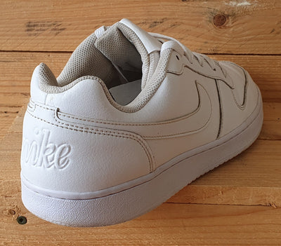 Nike Ebernon Low Leather Trainers UK9/US10/EU44 AQ1775-100 Triple White