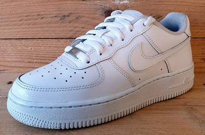 Nike Air Force 1 GS Leather Trainers UK3/US3.5Y/EU35.5 314192-117 Triple White