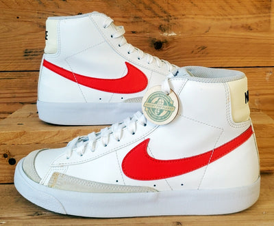 Nike Blazer 77 Mid Leather Trainers UK5/US5.5Y/EU38 DA4086-110 White/Red