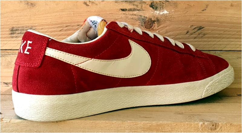 Nike Blazer Low Suede/Leather Trainers UK9/US10/EU44 538402-602 Red/White