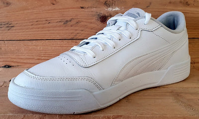 Puma Caracal Low Leather Trainers UK10/US11/EU44.5 369863-02 Triple White