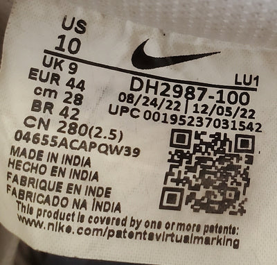 Nike Court Vision Low Leather Trainers UK9/US10/EU44 DH2987-100 Triple White
