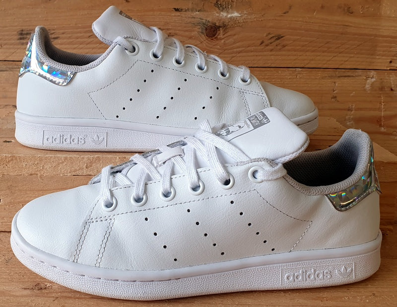 Adidas Stan Smith Low Leather Trainers UK4.5/US5/EU37 EE8483 White/Iridescent