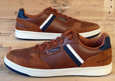 O'Neill Low Leather Deck Trainers UK12/US12/EU46 90203005 JCU Brown/Navy/White