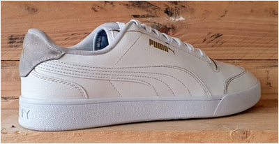 Puma Shuffle Low Leather Trainers UK10/US11/EU44.5 309668-08 Triple White