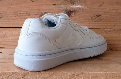 Converse Ox Rival Low Leather Trainers UK3/US5/EU35.5 164445C Triple White