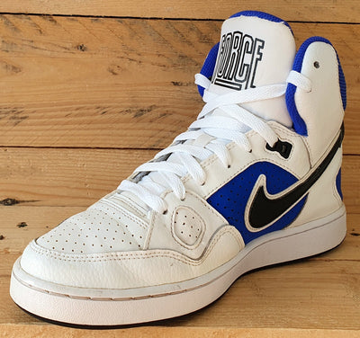 Nike Son Of Force Mid Leather Trainers UK6/US7/E40 616281-141 White/Blue/Black