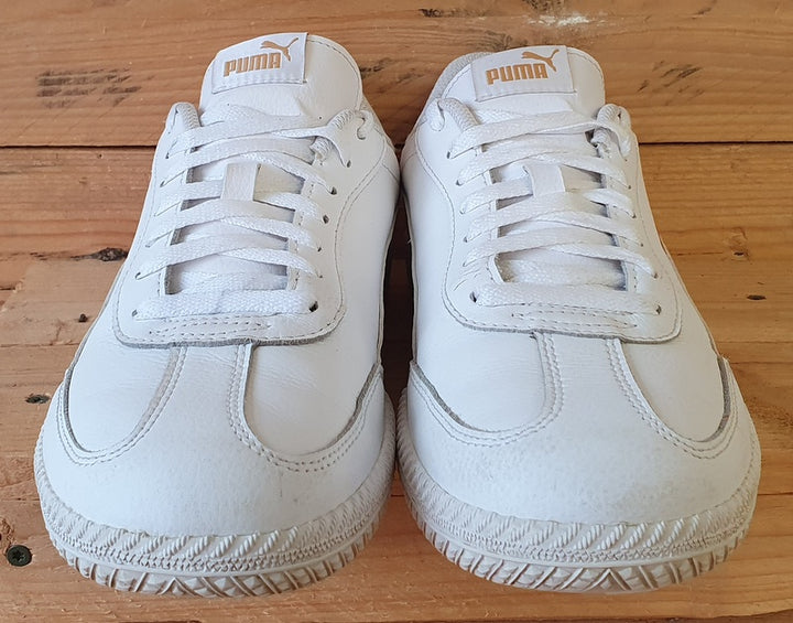 Puma Astro Cup Low Leather Trainers UK9 US10 EU43 364585 03 White Gold VintageTrainers