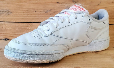 Reebok Club C 85 Low Leather Trainers UK5.5/US8/EU38.5 FY5163 White/Flare Orange