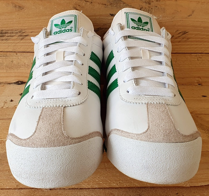 Adidas Samoa Low Leather Trainers UK9/US9.5/EU43 G22597 White/Fairway Green