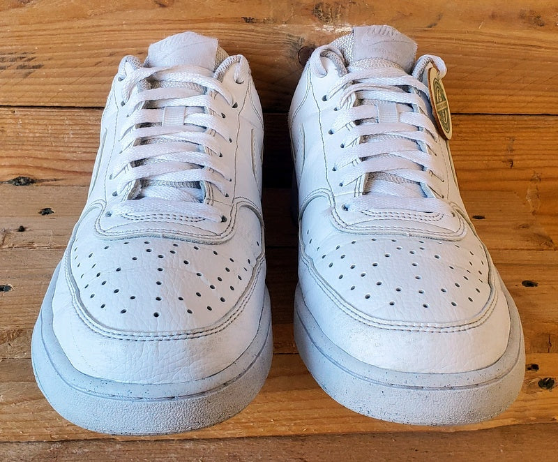 Nike Court Vision Low Leather Trainers UK8.5/US9.5/EU43 DH2987-100 Triple White