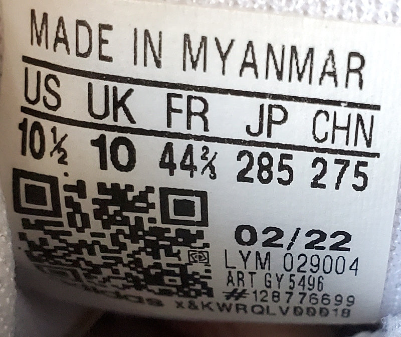 Adidas Vulc Raid3r Low Canvas Trainers UK10/US10.5/EU44.5 GY5496 Black/White