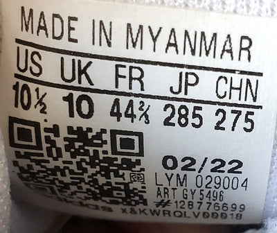 Adidas Vulc Raid3r Low Canvas Trainers UK10/US10.5/EU44.5 GY5496 Black/White