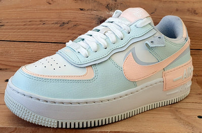 Nike Air Force 1 Shadow Leather Trainers UK6/US8.5/EU40 CU8591-104 Barely Green