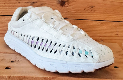 Nike Mayfly Woven Low Suede Trainers UK4.5/US7/EU38 833802-101 Sail/Orchid Mist