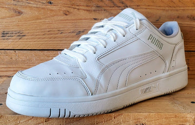 Puma Rebound Low Leather Trainers UK10/US11/EU44.5 380747-02 Triple White