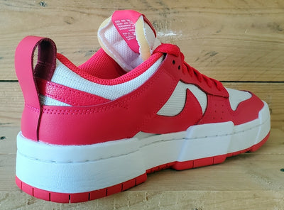 Nike Dunk Disrupt Textile/Leather Trainers UK5/US7.5/EU38.5 CK6654-601 White/Red
