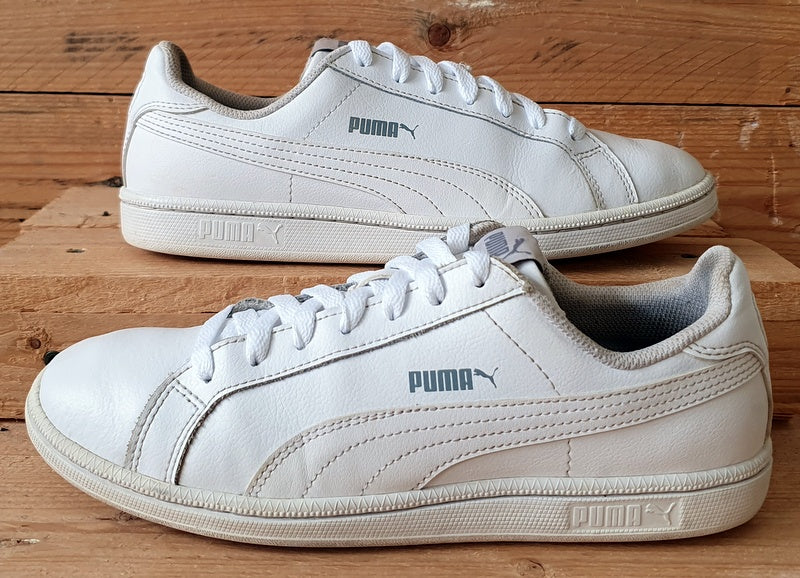 Puma Smash Low Leather Trainers 356722-02 Triple White UK6.5/US7.5/EU40