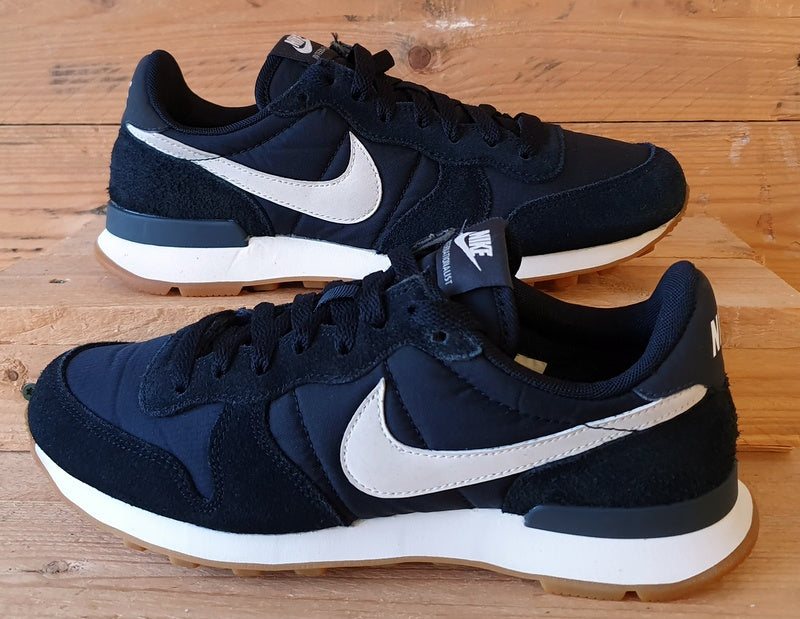 Nike Internationalist Low Textile/Suede Trainers UK4.5/US7/EU38 828407-021 Black