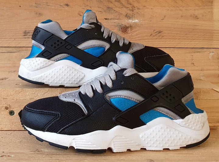 Nike Huarache Run Textile Trainers UK5 US5.5Y E38 654275 013 Blue Black White VintageTrainers