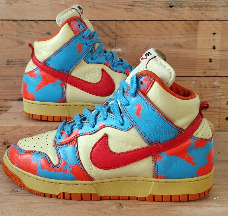 Nike Dunk High 1985 Trainers UK8.5/US9.5/EU43 DD9404-800 Acid Wash Blue Orange