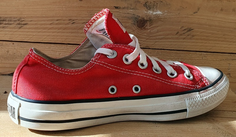 Converse Chuck Taylor All Star Low Trainers UK5/US7/EU38 M9696 Red/White