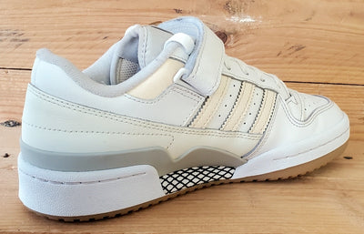 Adidas Forum Low Leather Trainers UK5/US6.5/EU38 GX4523 White/Ecru Tint/Gum