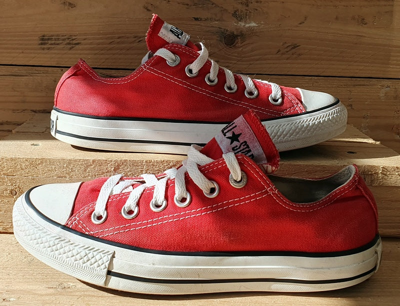 Converse Chuck Taylor All Star Low Trainers UK5/US7/EU38 M9696 Red/White