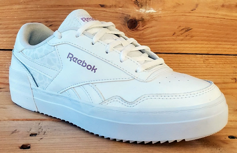 Reebok Techque T Bold Low Leather Trainers UK4/US6.5/EU37 GZ6020 Triple White
