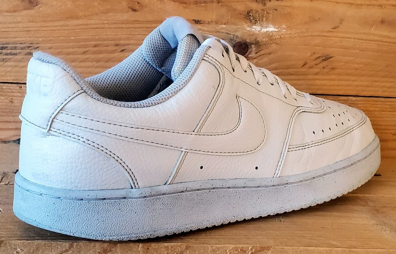Nike Court Vision Low Leather Trainers UK8.5/US9.5/EU43 DH2987-100 Triple White