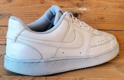 Nike Court Vision Low Leather Trainers UK8.5/US9.5/EU43 DH2987-100 Triple White