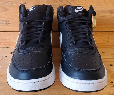 Nike Court Vision Mid Leather Trainers UK8/US9/EU42.5 DN3577-001 Black/White
