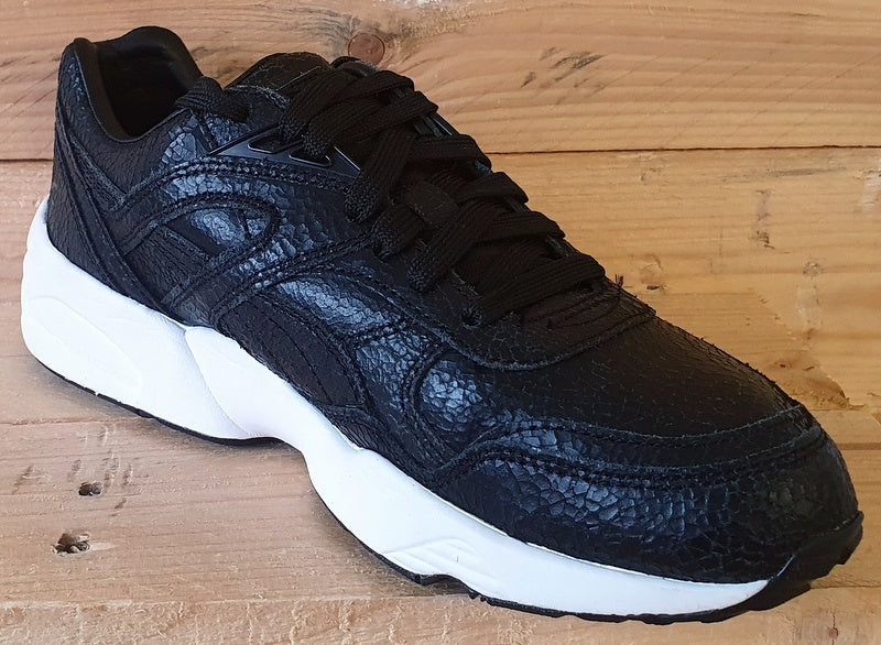 Puma R698 Crackle Low Leather Trainers UK5 US6 EU38 357740 01 Black White