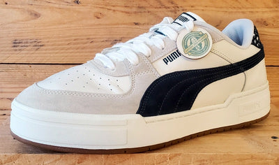 Puma Low Leather/Suede Trainers UK10.5/US11.5/EU45 390652-01 Cream/Black