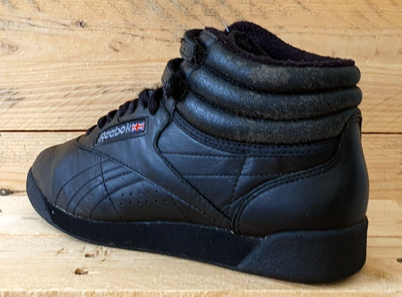 Reebok Ex-O-Fit Mid Leather Trainers UK4.5/US7/E37.5 RA811 PYE 2-71 Triple Black