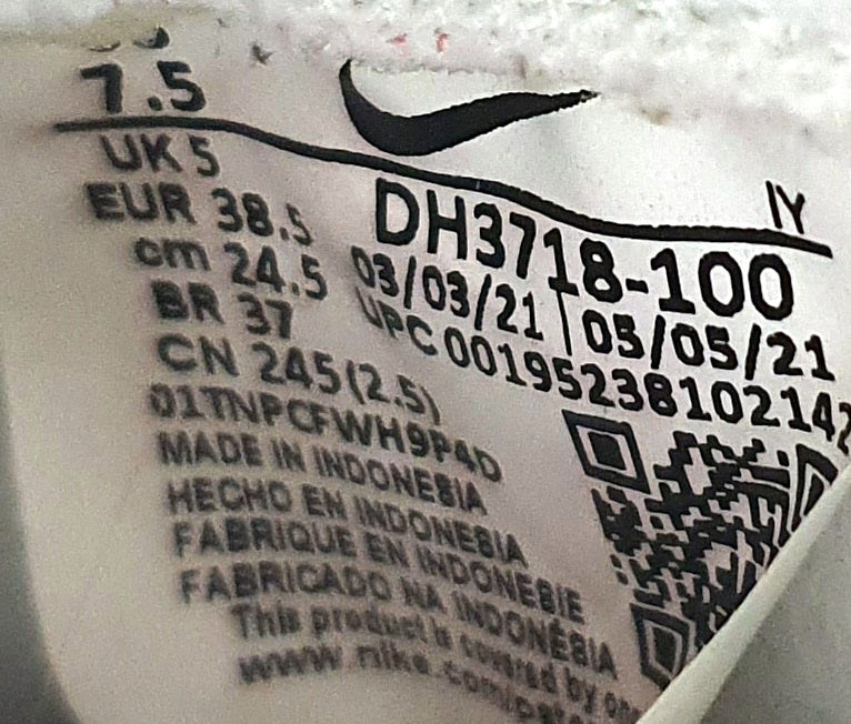 Nike Dunk Rebel High Leather Trainers DH3718-100 Triple White UK5/US7.5/EU38.5