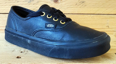 Vans Off The Wall Low Leather Trainers UK3.5/US6/EU36 500714 Triple Black