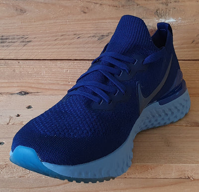 Nike Epic React 2 Low Flyknit Trainers UK7/US8/EU41 BQ8928-400 Blue Void