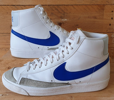 Nike Blazer 77 Mid Leather Trainers UK10/US11/EU45 BQ6806-124 White/Game Royal