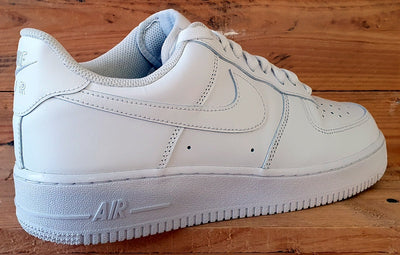 Nike Air Force 1 '07 Low Leather Trainers UK9/US10/EU44 CW2288-111 Triple White