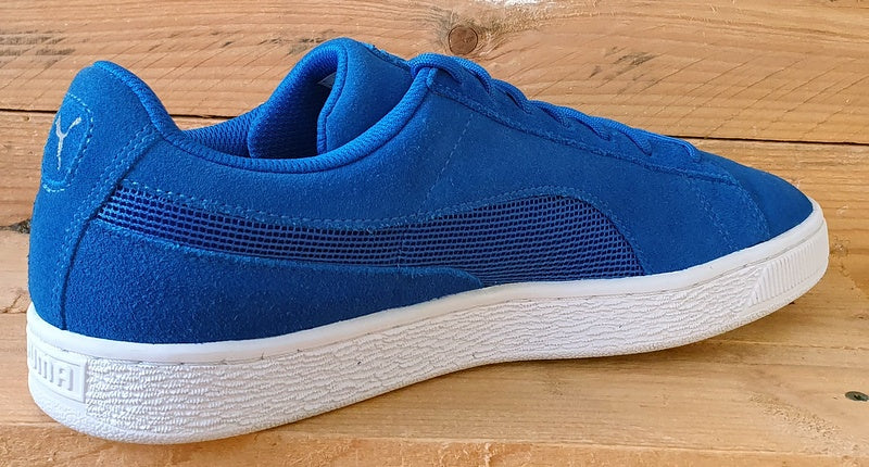 Puma Suede Low Trainers UK9.5/US10.5/EU44 361370-02 Blue/White/Silver